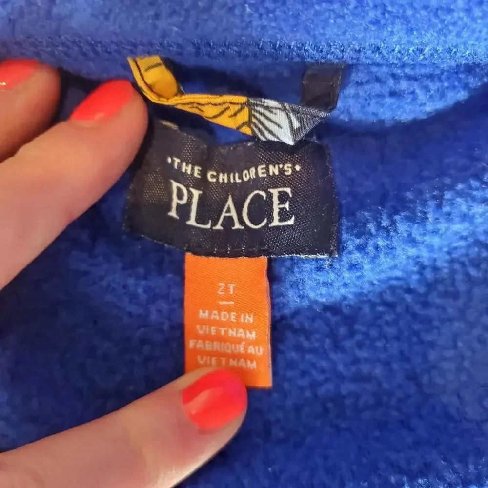 The Children’s Place Lightweight Fleece Zip Up Jacket Size 2T Blue